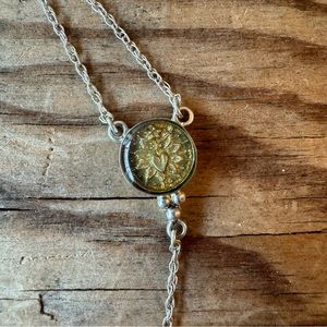 Virgins Saints & Angels Heart Choker Silver